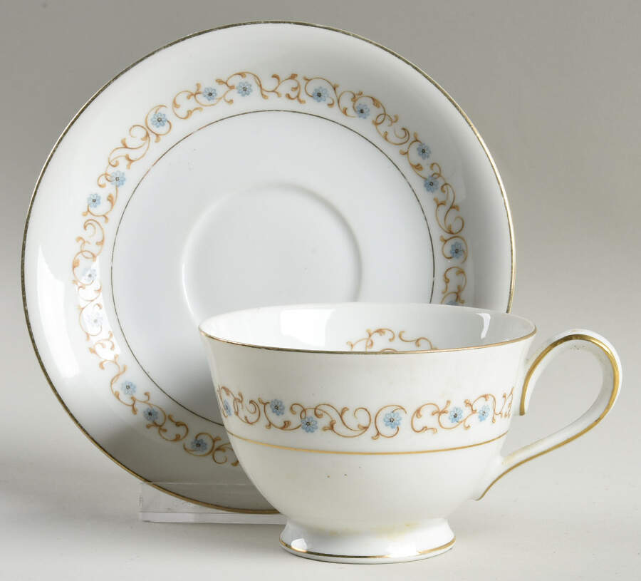 Tamworth Footed Cup & Saucer Set by Rose (Japan)-1