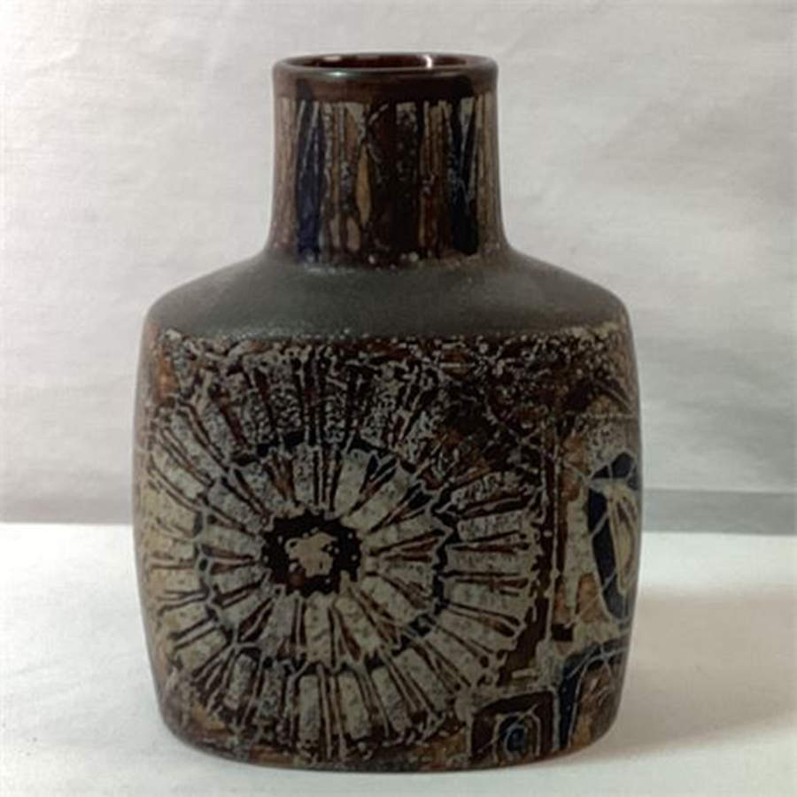 Faience Giftware Brown Faience Vase - No Box by Royal Copenhagen-1