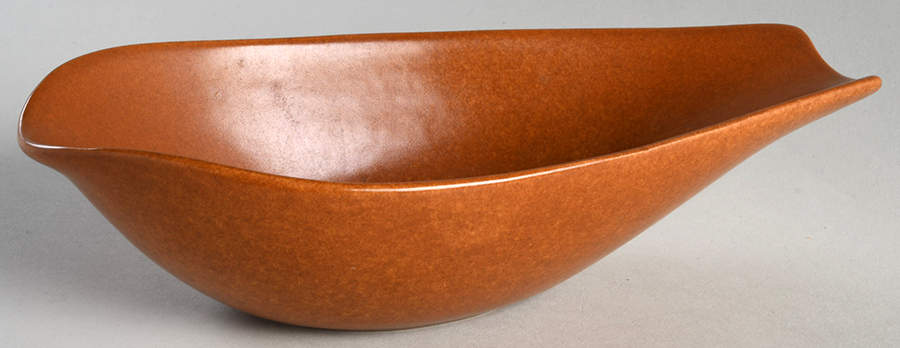 Raymor Terra Cotta (Glossy) Gravy Boat by Roseville-1