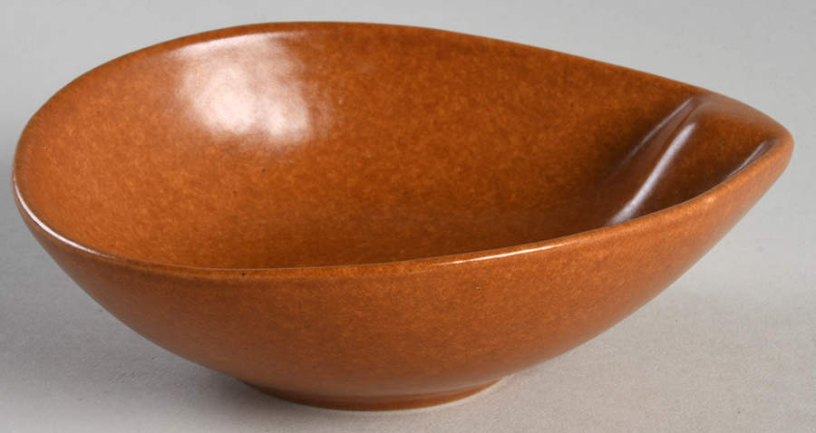 Raymor Terra Cotta (Glossy) Lugged Fruit/Dessert (Sauce) Bowl by Roseville-1