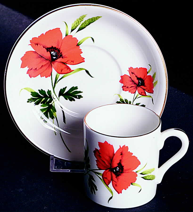 1928 Flat Demitasse Cup & Saucer Set by Royal Grafton-1