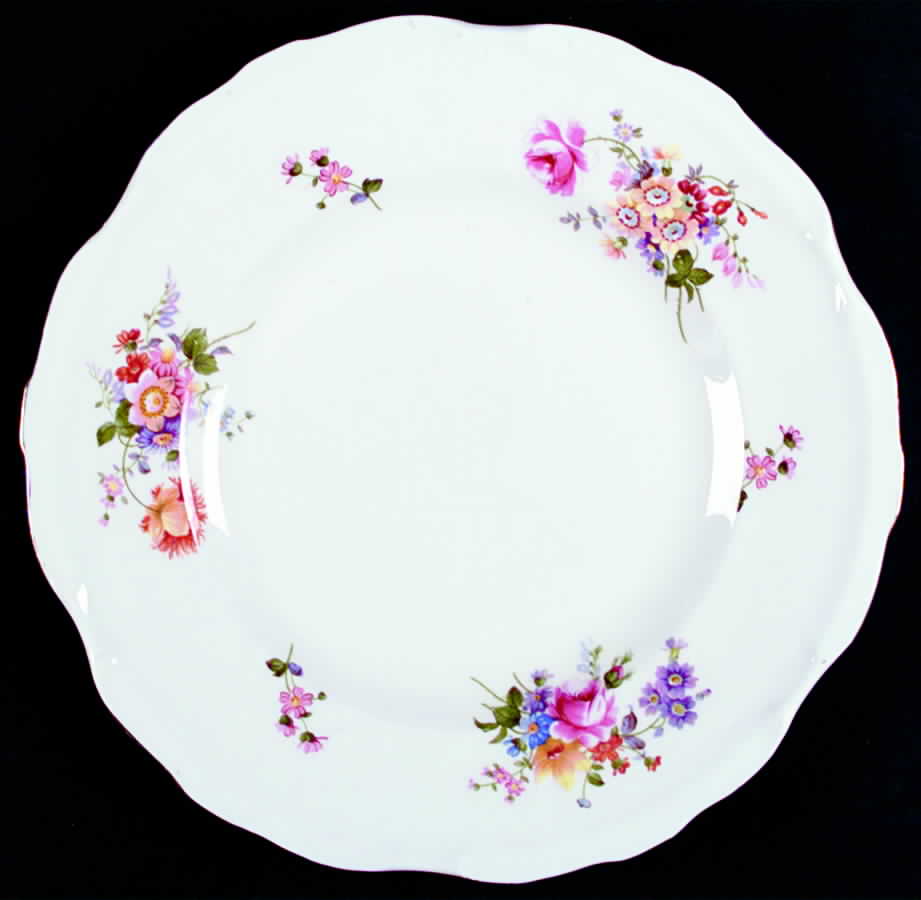 Posie Silver Shape Dinner Plate by Royal Crown Derby-1