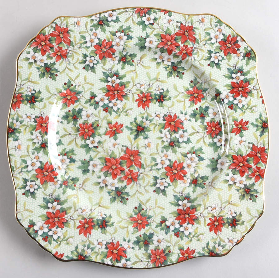 Christmas Chintz (Earthenware, Circa1995) Dinner Plate by Royal Winton-1