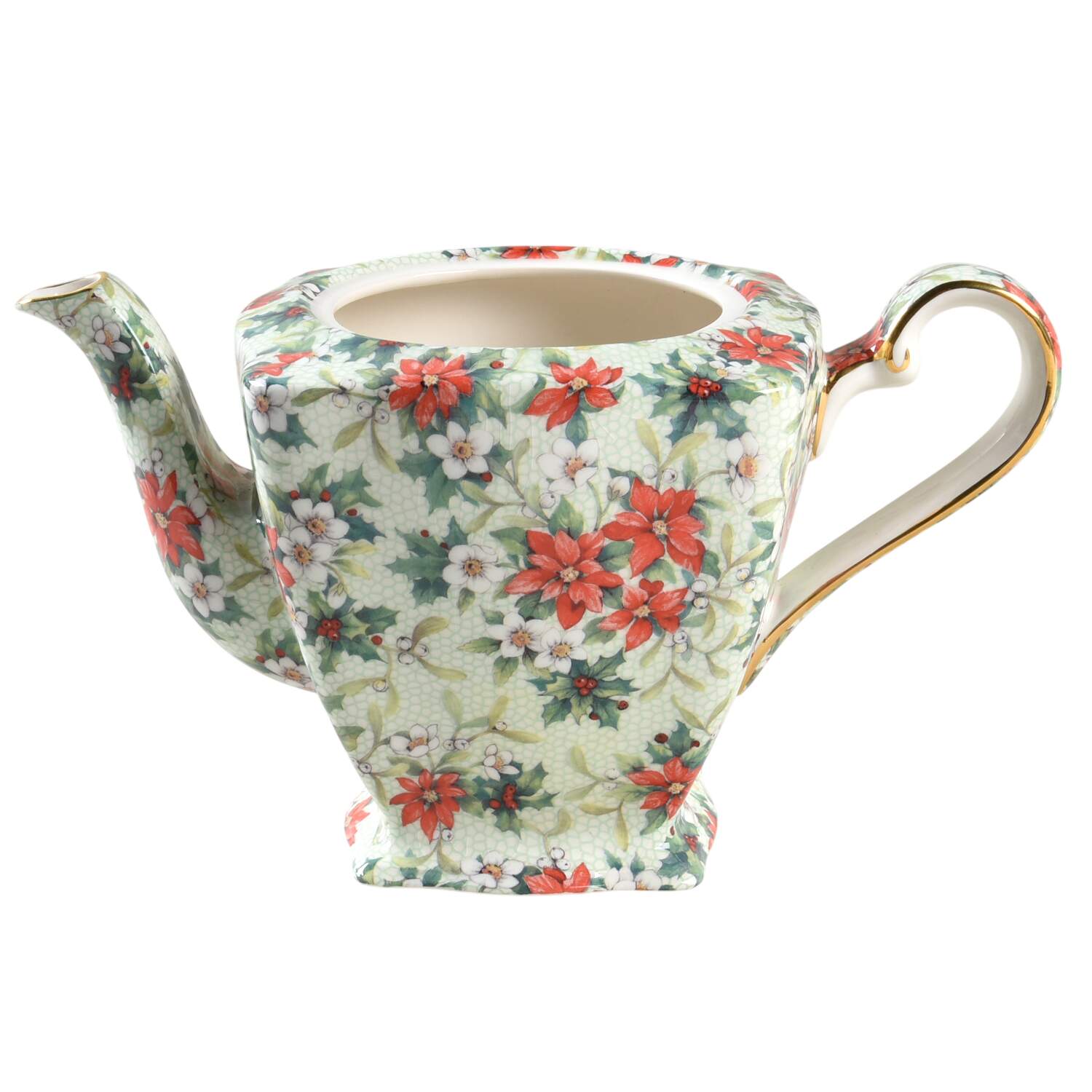 Christmas Chintz (Earthenware, Circa1995) Teapot No Lid by Royal Winton-1