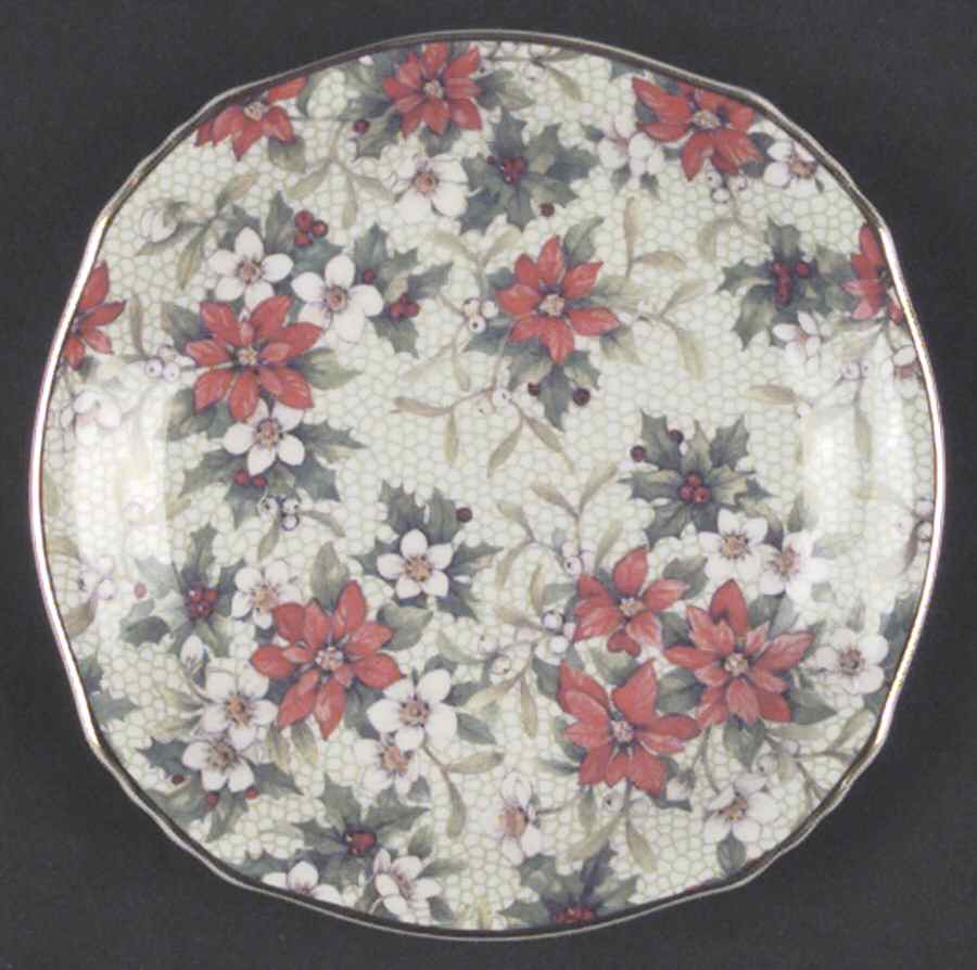 Christmas Chintz (Earthenware, Circa1995) Saucer by Royal Winton-1