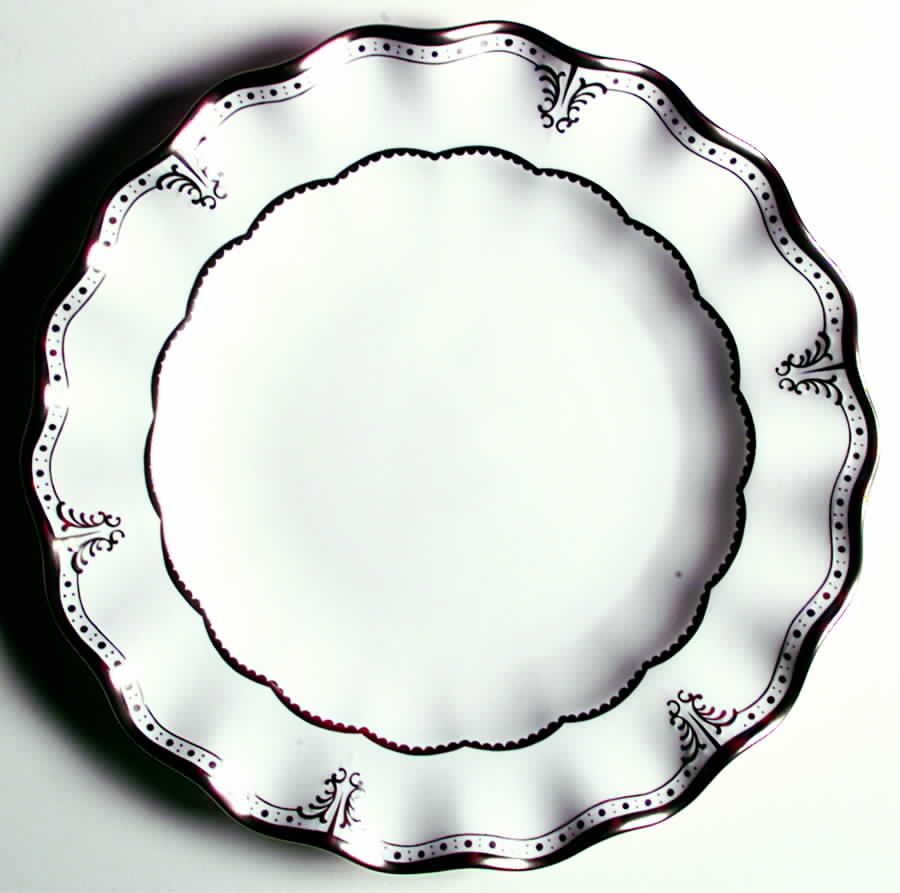 Elizabeth (Platinum Trim) Dinner Plate by Royal Crown Derby-1