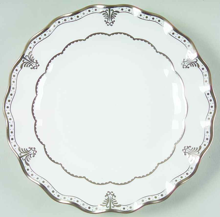Elizabeth (Platinum Trim) Salad Plate by Royal Crown Derby-1