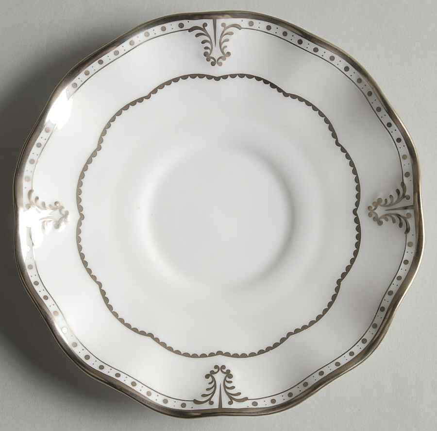 Elizabeth (Platinum Trim) Saucer by Royal Crown Derby-1