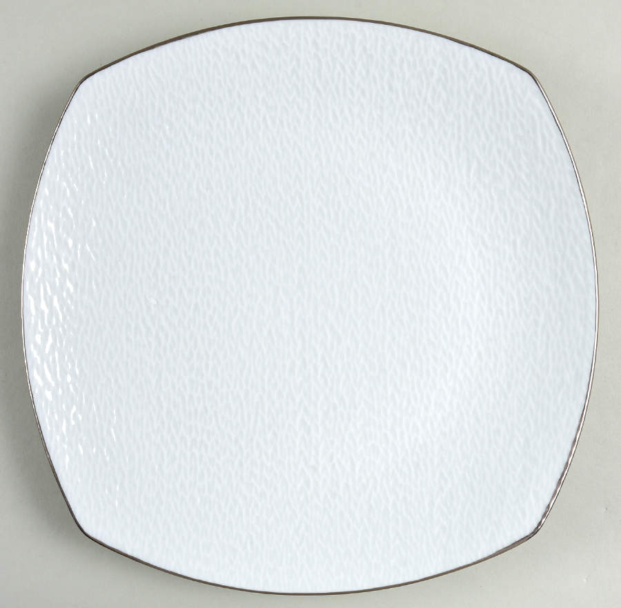 Mineral Platinum (All Glossy) Square Dinner Plate by Raynaud-1