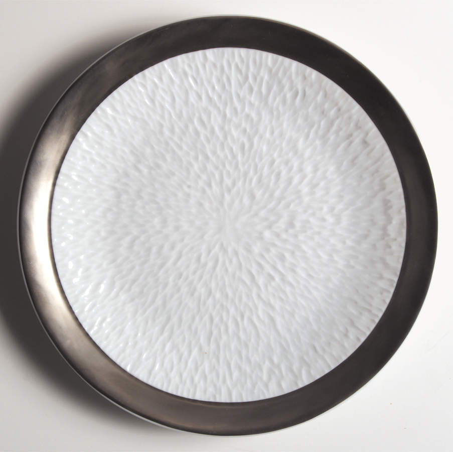 Mineral Platinum (All Glossy) Dessert Luncheon Plate by Raynaud-1