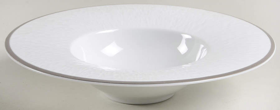 Mineral Platinum (All Glossy) Rim Soup Bowl by Raynaud-1