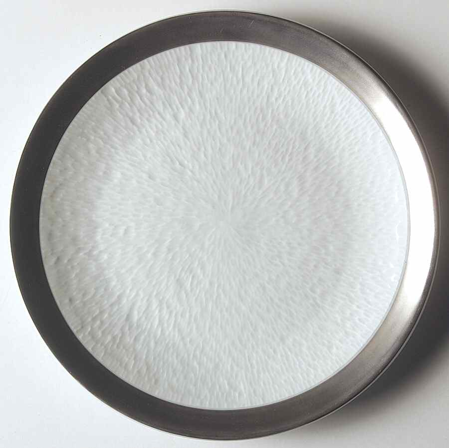 Mineral Platinum (All Glossy) Salad Plate by Raynaud-1