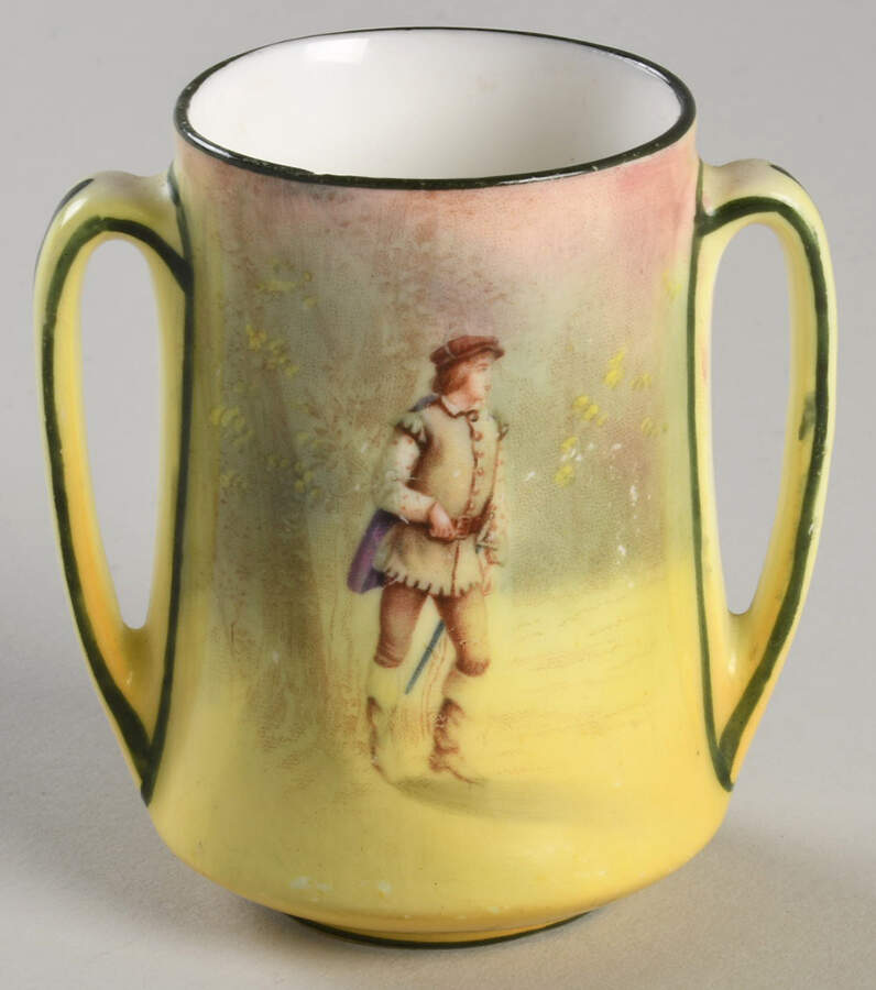 Shakespeare Series G (Earthenware) 2" Handled Vase by Royal Doulton-1