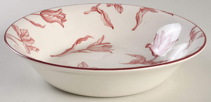 Tulipa Burgundy 8" Round Vegetable Bowl by Royal Stafford-1