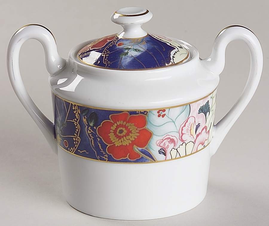 Jardin De Printemps Sugar Bowl & Lid by Raynaud-1