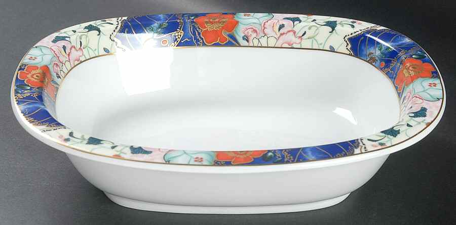Jardin De Printemps 9" Oval Vegetable Bowl by Raynaud-1