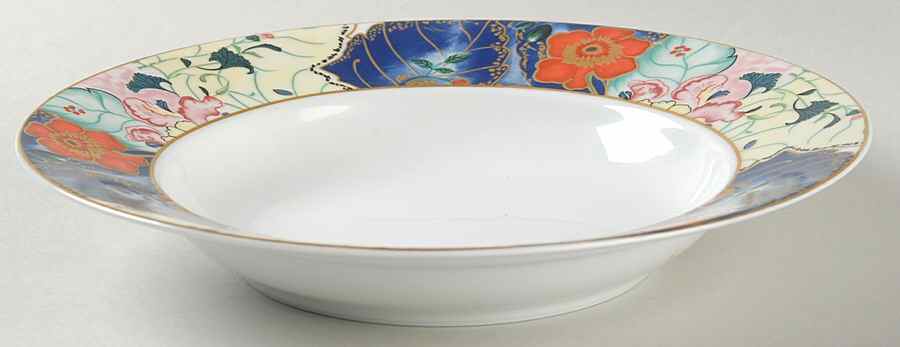 Jardin De Printemps Large Rim Soup Bowl by Raynaud-1