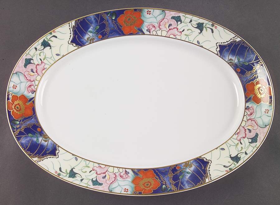 Jardin De Printemps 16" Oval Serving Platter by Raynaud-1