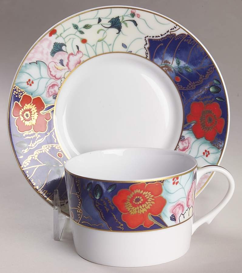 Jardin De Printemps Flat Cup & Saucer Set by Raynaud-1