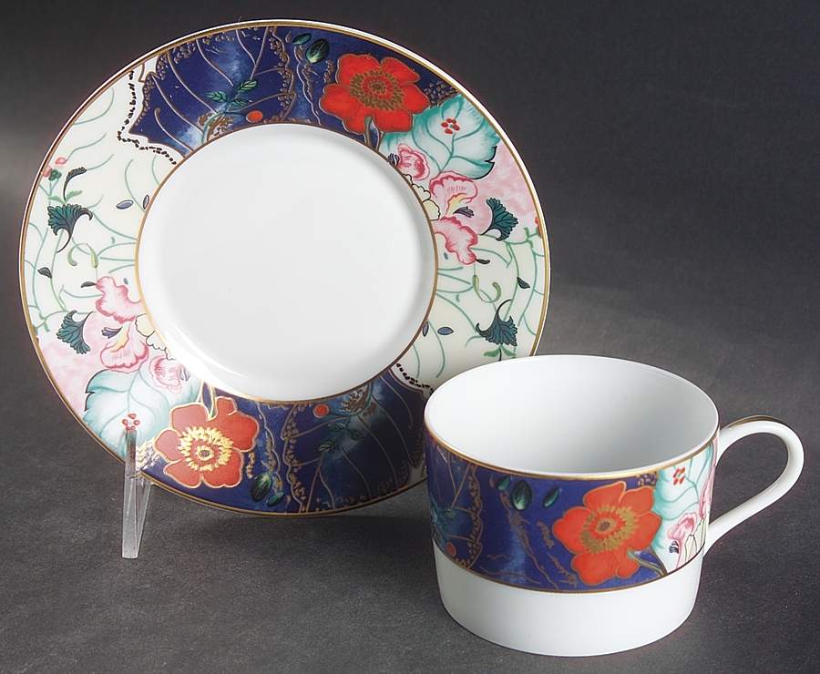 Jardin De Printemps Flat Cup & Saucer Set by Raynaud-1