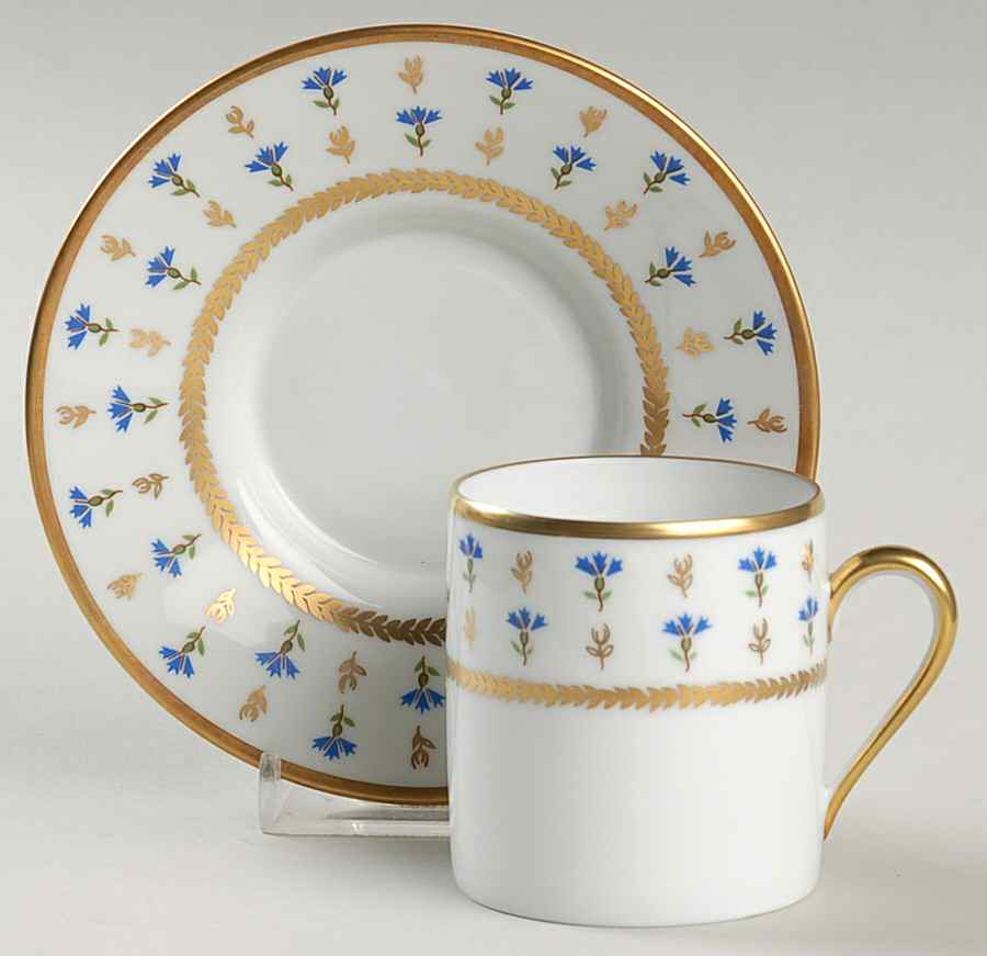 Vieux Nyon Nyon Flat Demitasse Cup & Saucer Set by Raynaud-1