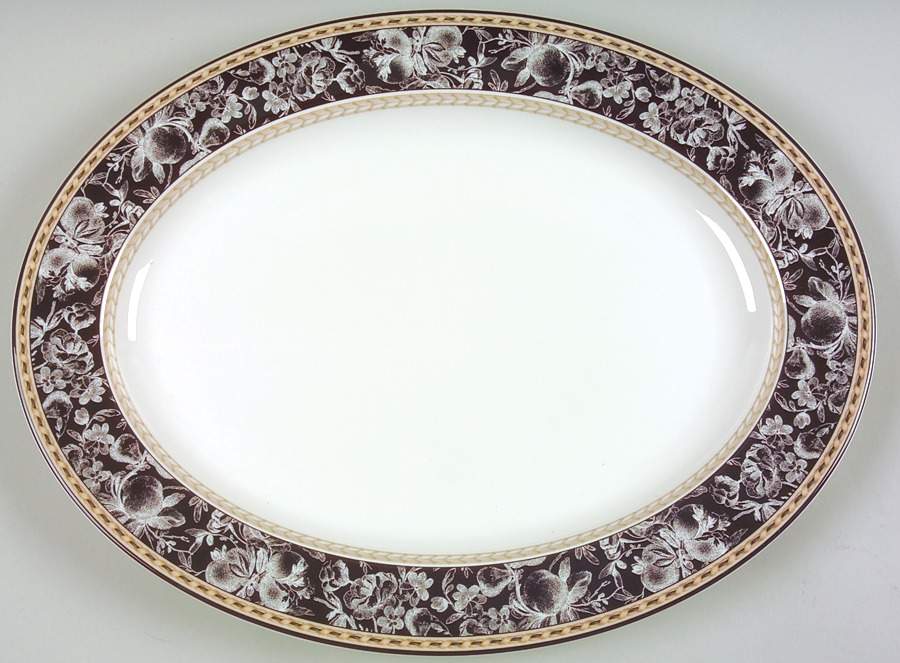 Provence Noir 16" Oval Serving Platter by Royal Doulton-1