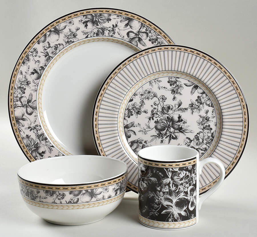 Provence Noir 32  Piece Estate Set by Royal Doulton-1