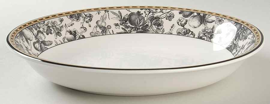 Provence Noir 10" Oval Vegetable Bowl by Royal Doulton-1