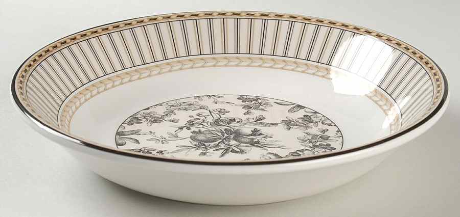 Provence Noir 9" Individual Pasta Bowl by Royal Doulton-1