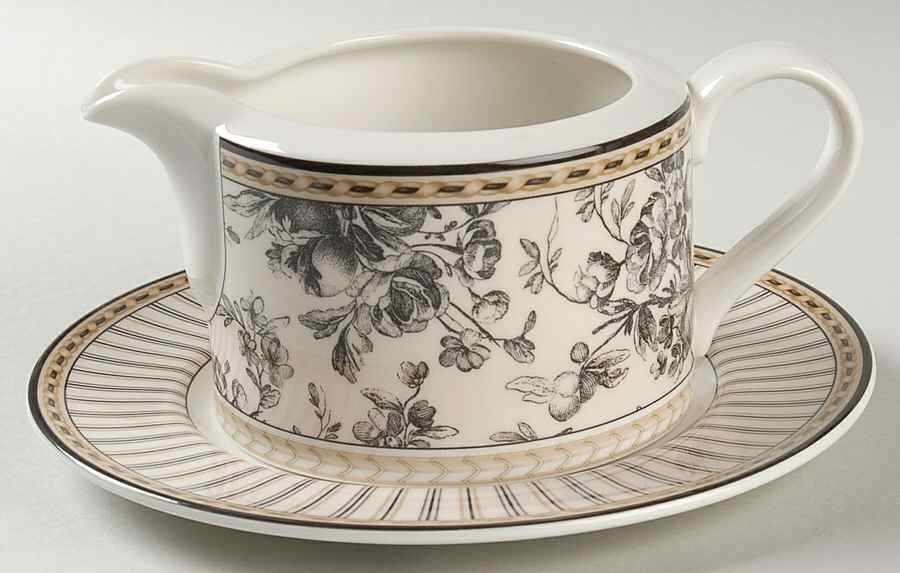 Provence Noir Gravy Boat & Underplate by Royal Doulton-1