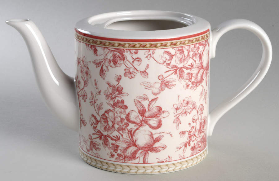 Provence Rouge Teapot No Lid by Royal Doulton-1