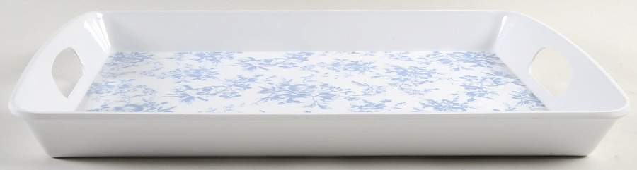 Provence Bleu 18" Rectangular Handled Serving Melamine Tray by Royal Doulton-1