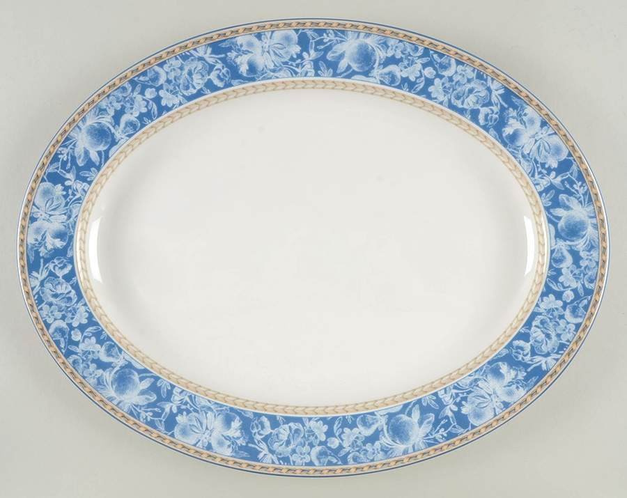 Provence Bleu 15" Oval Serving Platter by Royal Doulton-1