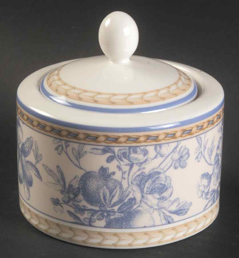 Provence Bleu Sugar Bowl & Lid by Royal Doulton-1