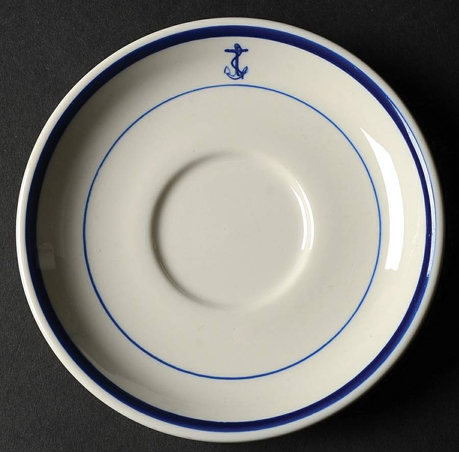U S Navy Mess China Wardroom Officers Saucer by Royal Jackson-1