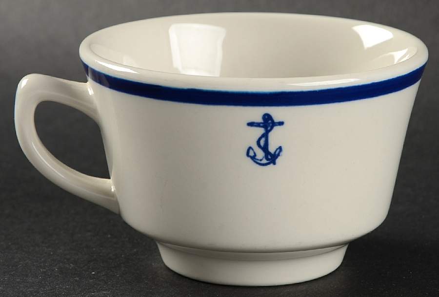 U S Navy Mess China Wardroom Officers Footed Cup by Royal Jackson-1