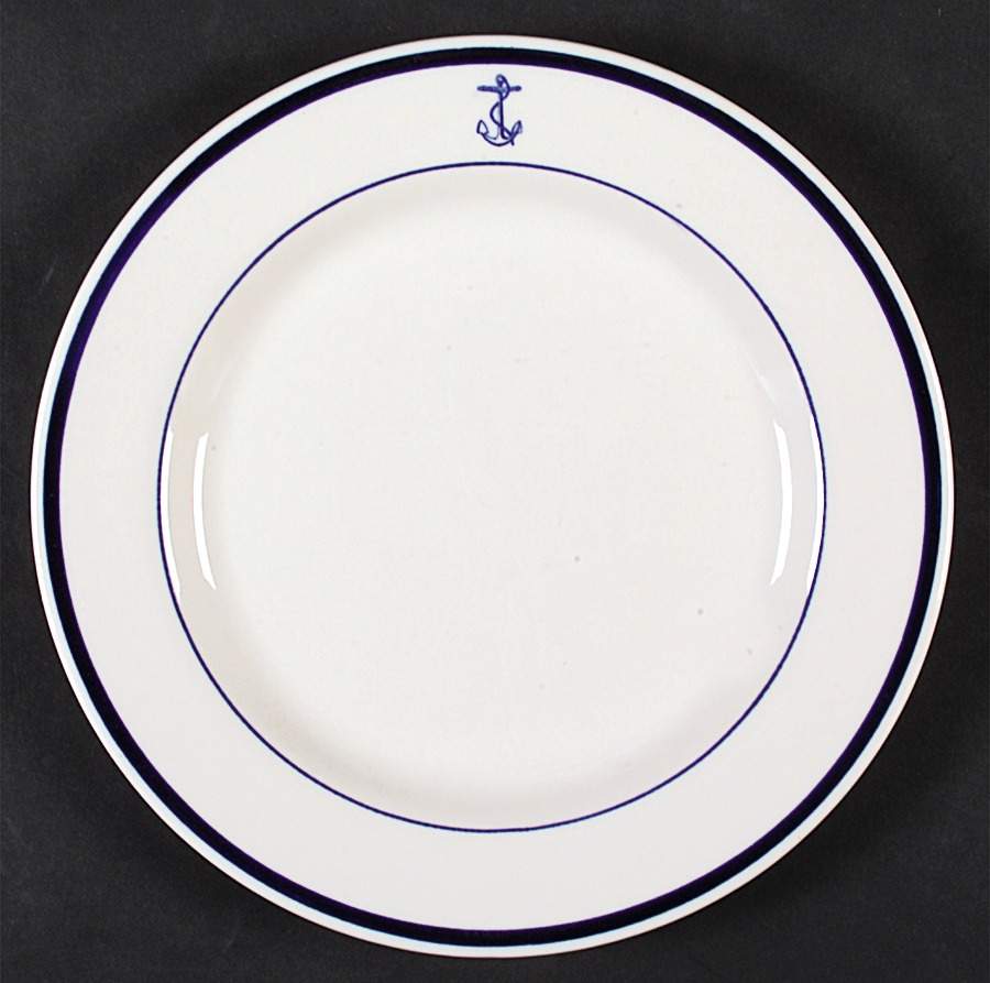 U S Navy Mess China Wardroom Officers Dinner Plate by Royal Jackson-1