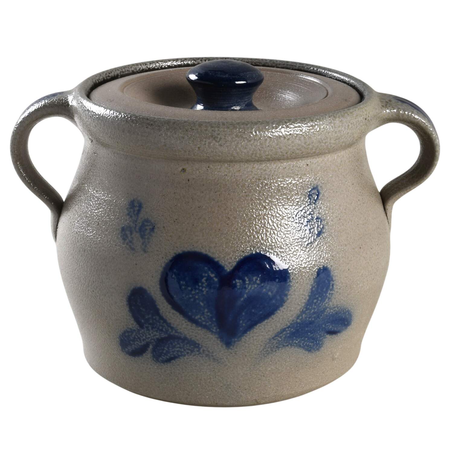 Heart Small Bean Pot & Lid by Rowe Pottery-1