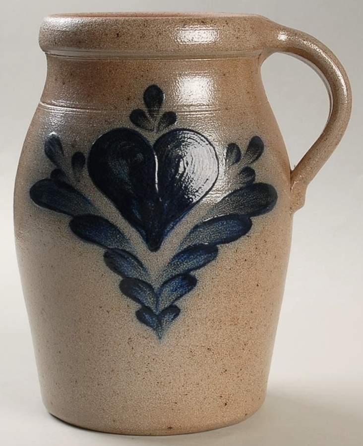 Heart 8" Handled Open Jar by Rowe Pottery-1