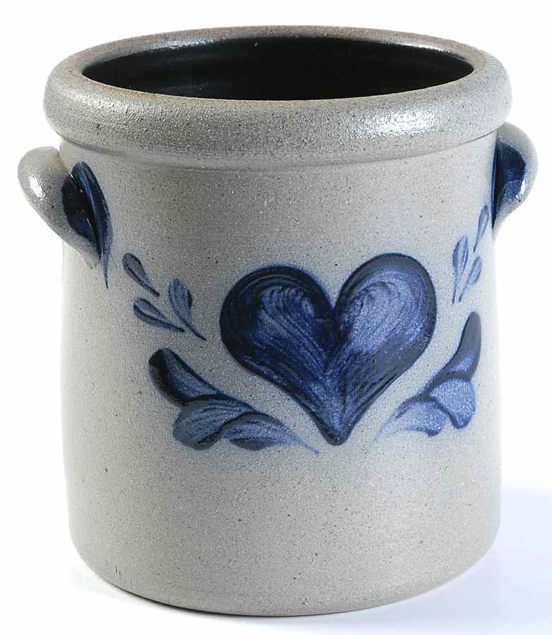 Heart Medium Open Crock by Rowe Pottery-1