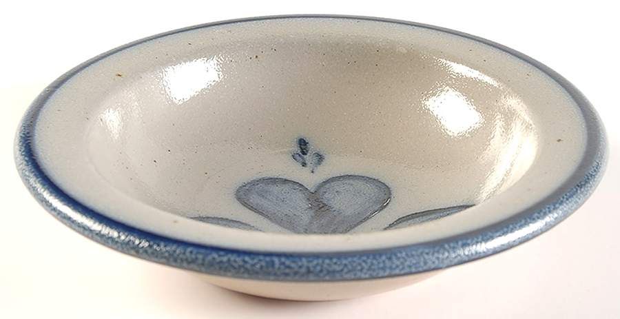Heart Rim Soup Bowl by Rowe Pottery-1