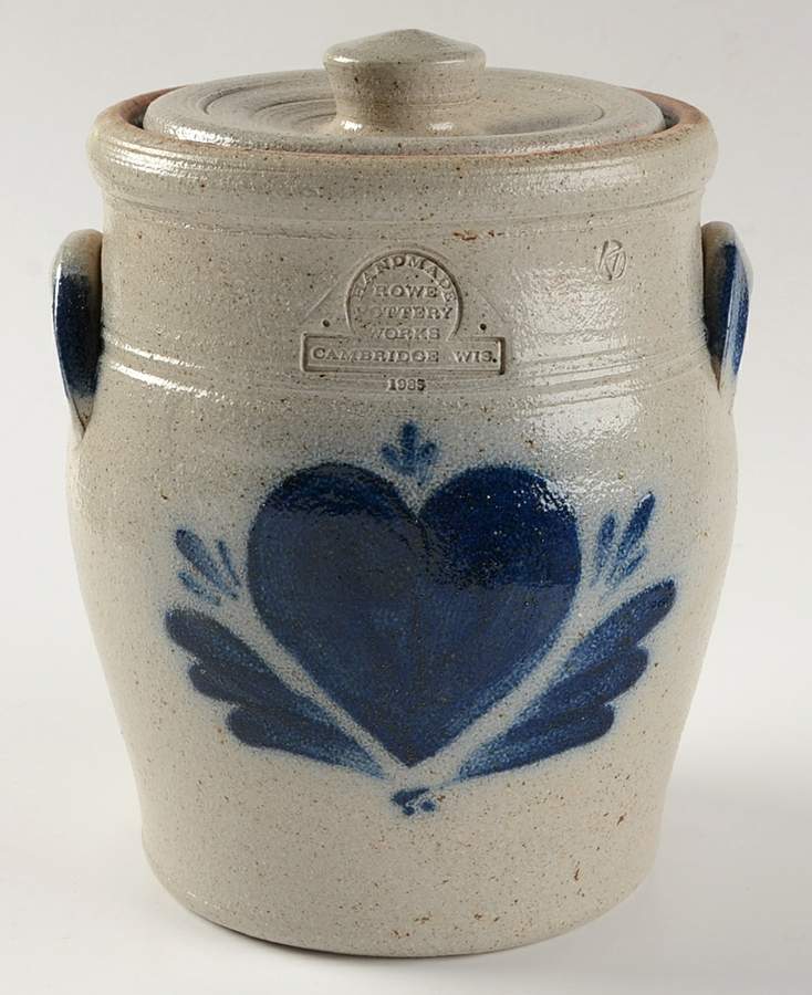 Heart 7" Storage Jar & Lid by Rowe Pottery-1