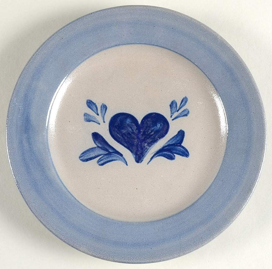 Heart Luncheon Plate by Rowe Pottery-1