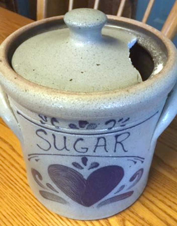 Heart Sugar Canister & Lid by Rowe Pottery-1