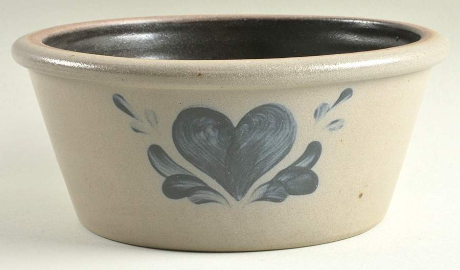 Heart 8" Round Vegetable Bowl by Rowe Pottery-1