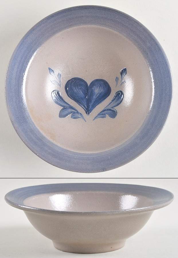 Heart Rim Cereal Bowl by Rowe Pottery-1