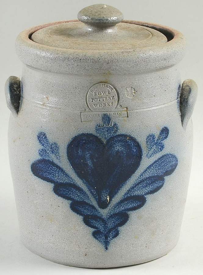 Heart Cinnamon Spice Jar & Lid by Rowe Pottery-1