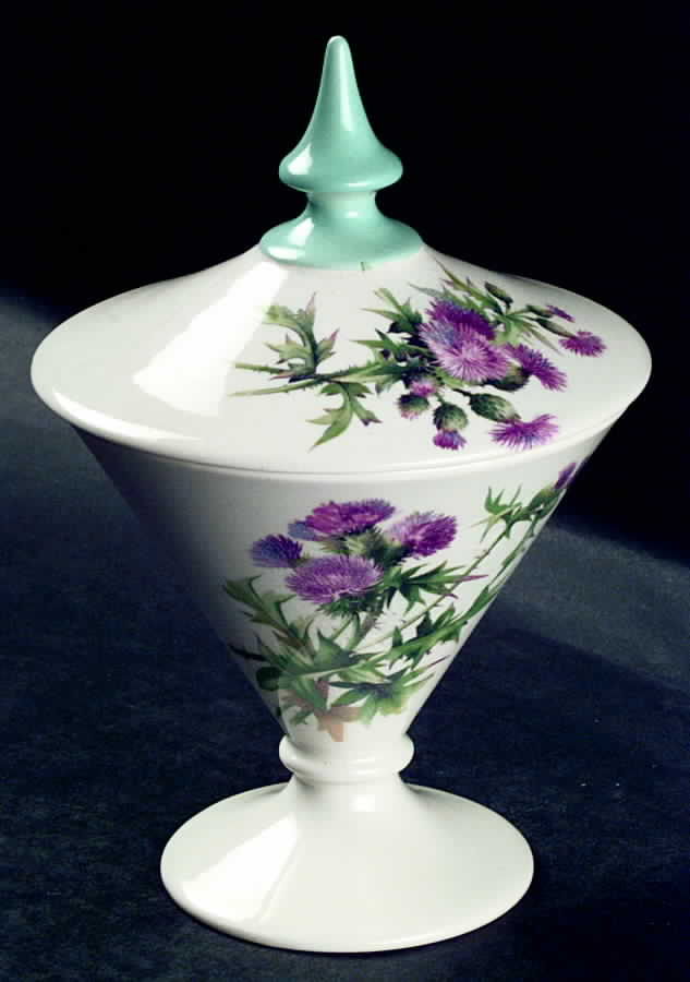 Thistle (No Trim) Candy Jar & Lid by Royal Winton-1