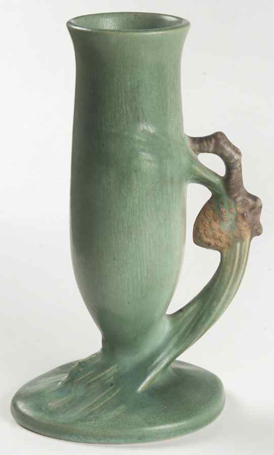 Pinecone Green 7" Bud Vase by Roseville-1