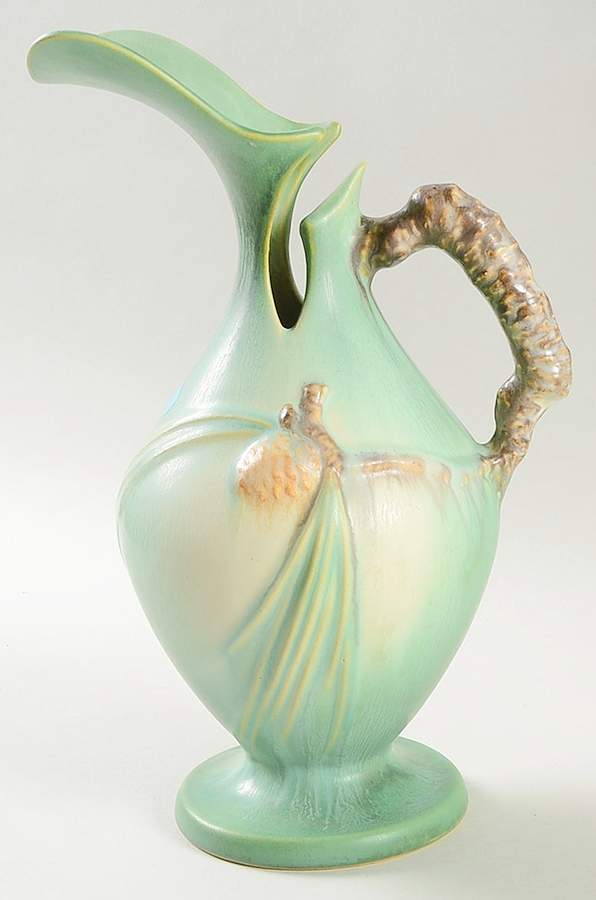 Pinecone Green 10" Ewer by Roseville-1